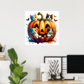 Poster des chats d'Halloween (Bureau à domicile)