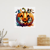 Poster des chats d'Halloween (Cuisine)