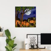 Poster des chats noirs en Citrouille (Bureau à domicile)