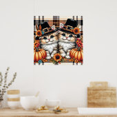 Poster des chats Thanksgiving (Cuisine)