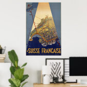 Poster des Chemins de fer de Suisse (Bureau à domicile)