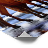 Poster des chevaux debout sur la plage (Coin)