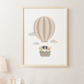 Poster des chiens de balloon à air chaud Boho Nurs