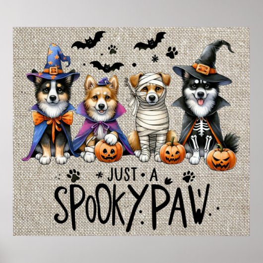 Poster des chiens d'Halloween (Devant)