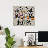 Poster des chiens d'Halloween (Bureau à domicile)