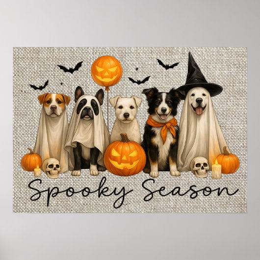 Poster des chiens d'Halloween (Devant)