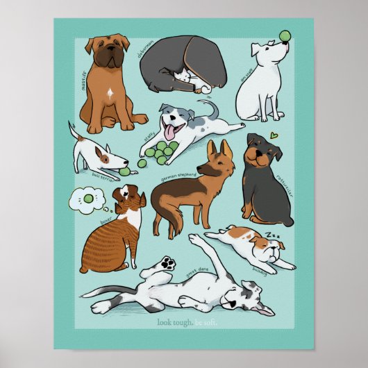 Poster des Chiens "pas durs" - 11x14po (Devant)