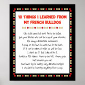 Poster Des Choses Drôle Que J'Ai Apprises De Mon Bulldog  (Devant)