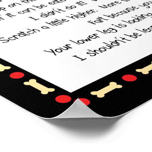 Poster Des Choses Drôle Que J'Ai Apprises De Mon Bulldog  (Coin)