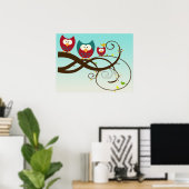 Poster des Chouettes rétro sur la Branche Tourbill (Bureau à domicile)