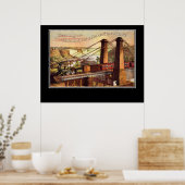 Poster des chutes du Niagara et du pont suspendu (Cuisine)