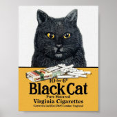 Poster des cigarettes en chat noir (Devant)