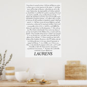 Poster des citations de John Laurens (Cuisine)