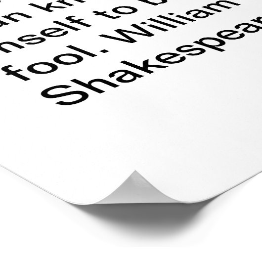 Poster des citations de William Shakespeare (Coin)