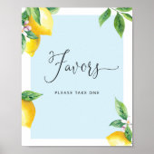 Poster des Citrons Bleus baby shower Faveurs (Devant)