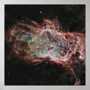 Poster Des Clusters Étoiles Au Centre De La Nebula De Fla