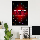 Poster des codes mathématiques (Bureau à domicile)