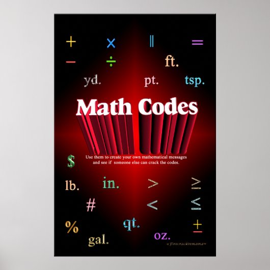 Poster des codes mathématiques (Devant)