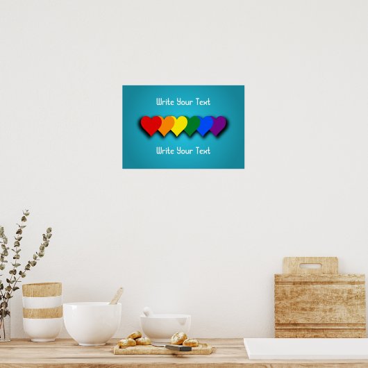 Poster des coeurs de fierté LGBT (Cuisine)