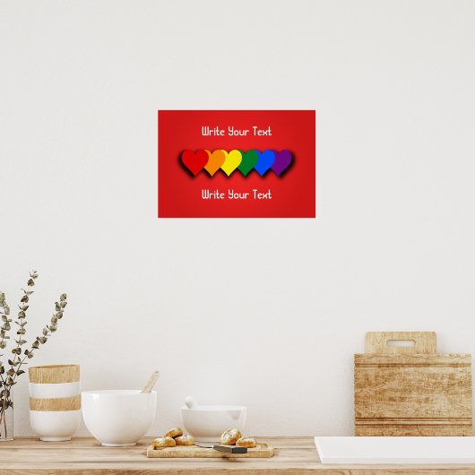 Poster des coeurs de fierté LGBT (Cuisine)