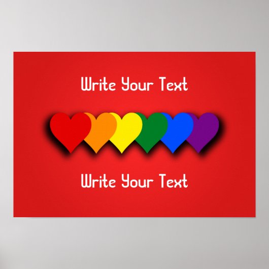 Poster des coeurs de fierté LGBT (Devant)