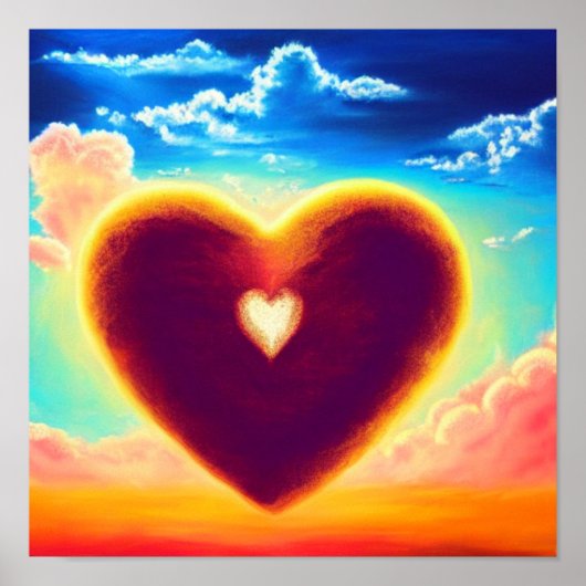 Poster des coeurs de restauration dans le ciel (Devant)
