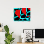 Poster des Coeurs funky (Bureau à domicile)