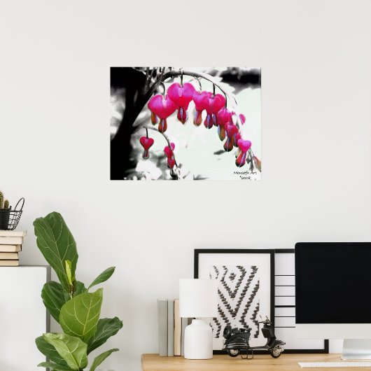 Poster des coeurs saignants (Bureau à domicile)