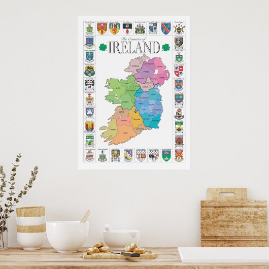 Poster des comtés d'Irlande (Cuisine)