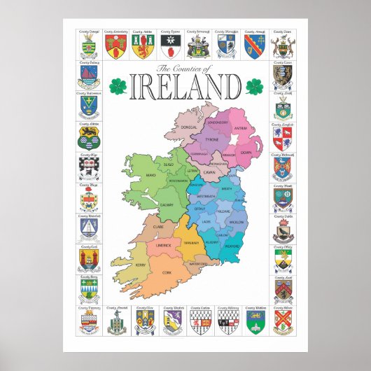Poster des comtés d'Irlande (Devant)