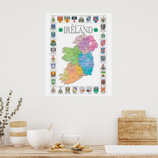Poster des comtés d'Irlande (Cuisine)