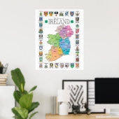 Poster des comtés d'Irlande (Bureau à domicile)