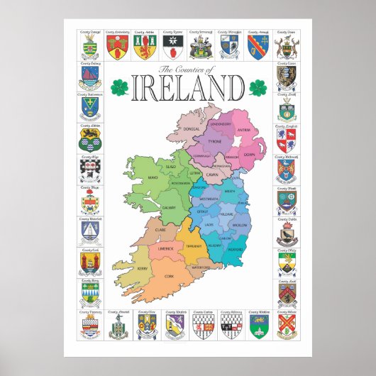 Poster des comtés d'Irlande (Devant)