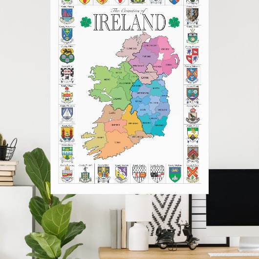 Poster des comtés d'Irlande (Bureau à domicile)