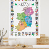 Poster des comtés d'Irlande (Cuisine)