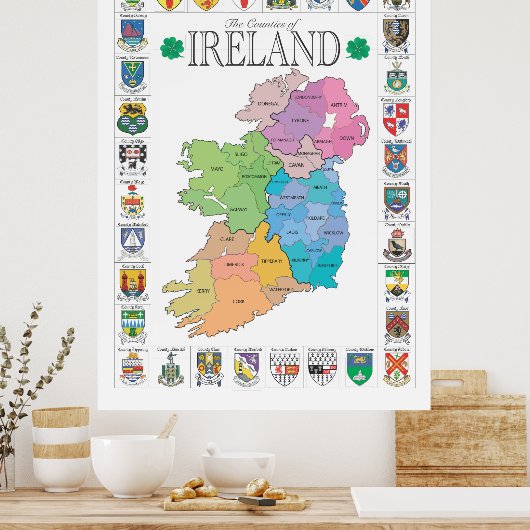 Poster des comtés d'Irlande (Cuisine)