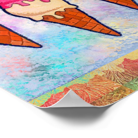 Poster des cônes de crème glacée (Coin)