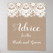 Poster des conseils Mariages Burlap et Lace (Devant)