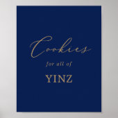 Poster Des cookies Gold et Navy pour tous les Yinz (Devant)
