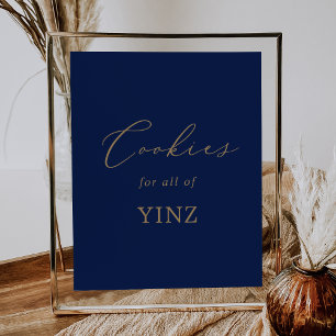 Poster Des cookies Gold et Navy pour tous les Yinz