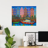 Poster des couleurs d'Amsterdam Impression par Lis (Bureau à domicile)