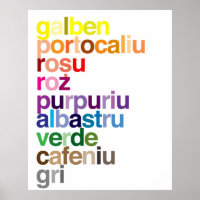 Poster des couleurs roumaines