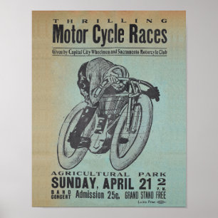 Poster des courses de moto