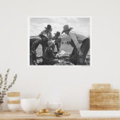 Poster Des cowboys à la recherche d'un magazine (Cuisine)
