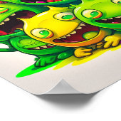 Poster des Créatures Souriantes Silly Colorful (Coin)