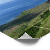 Poster Des croix surplombent l'île du Pacifique Sud de Gu (Coin)