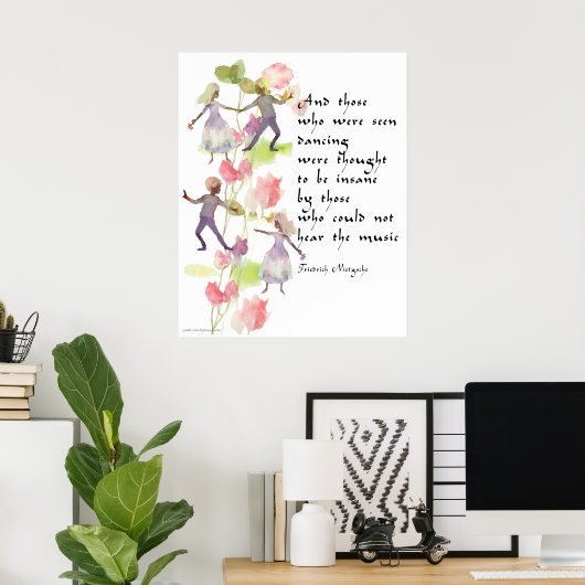 Poster des danseurs d'aquarelle (Bureau à domicile)