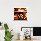 Poster des danseurs de pompiers (Bureau à domicile)