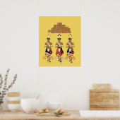 Poster des danseurs de tortues Pueblo (Cuisine)