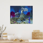 Poster des dauphins de 30 po x 24 po (Cuisine)